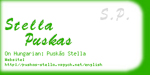 stella puskas business card
